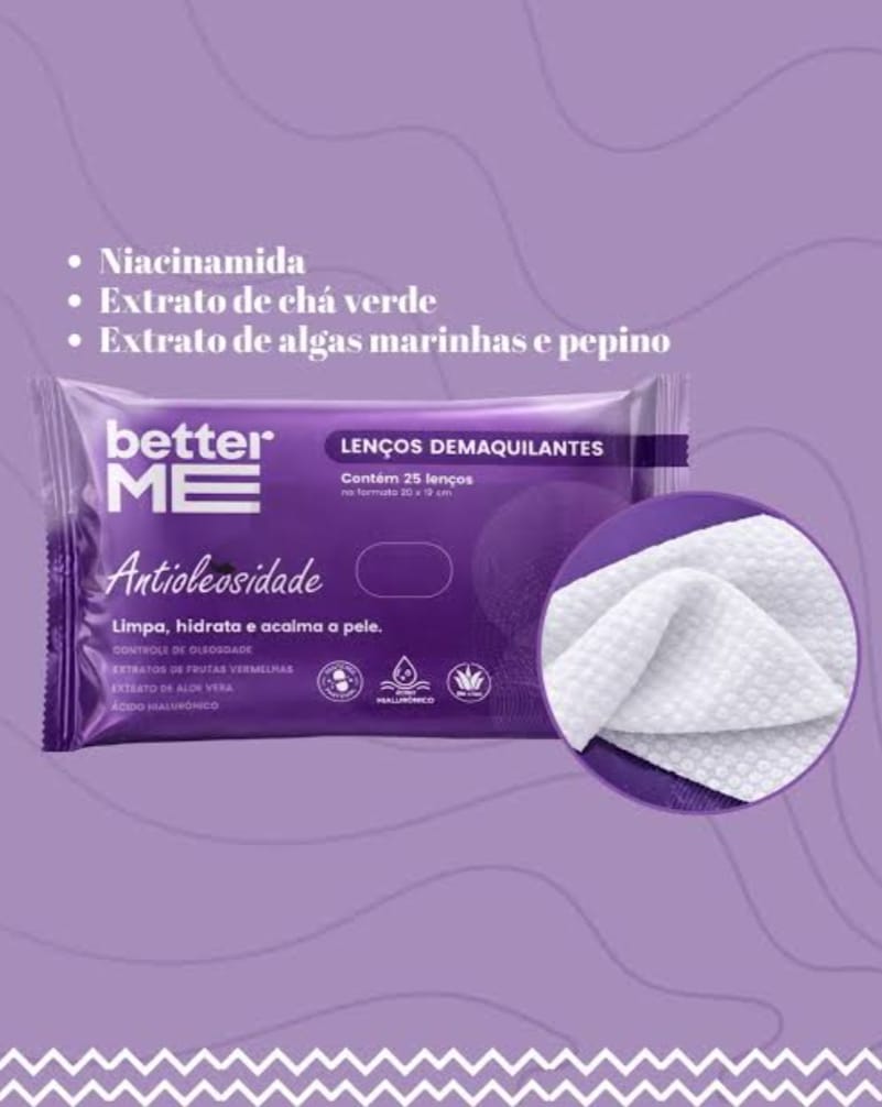 Lenços Demaquilantes Better Me – Antioleosidade - Imagem 2