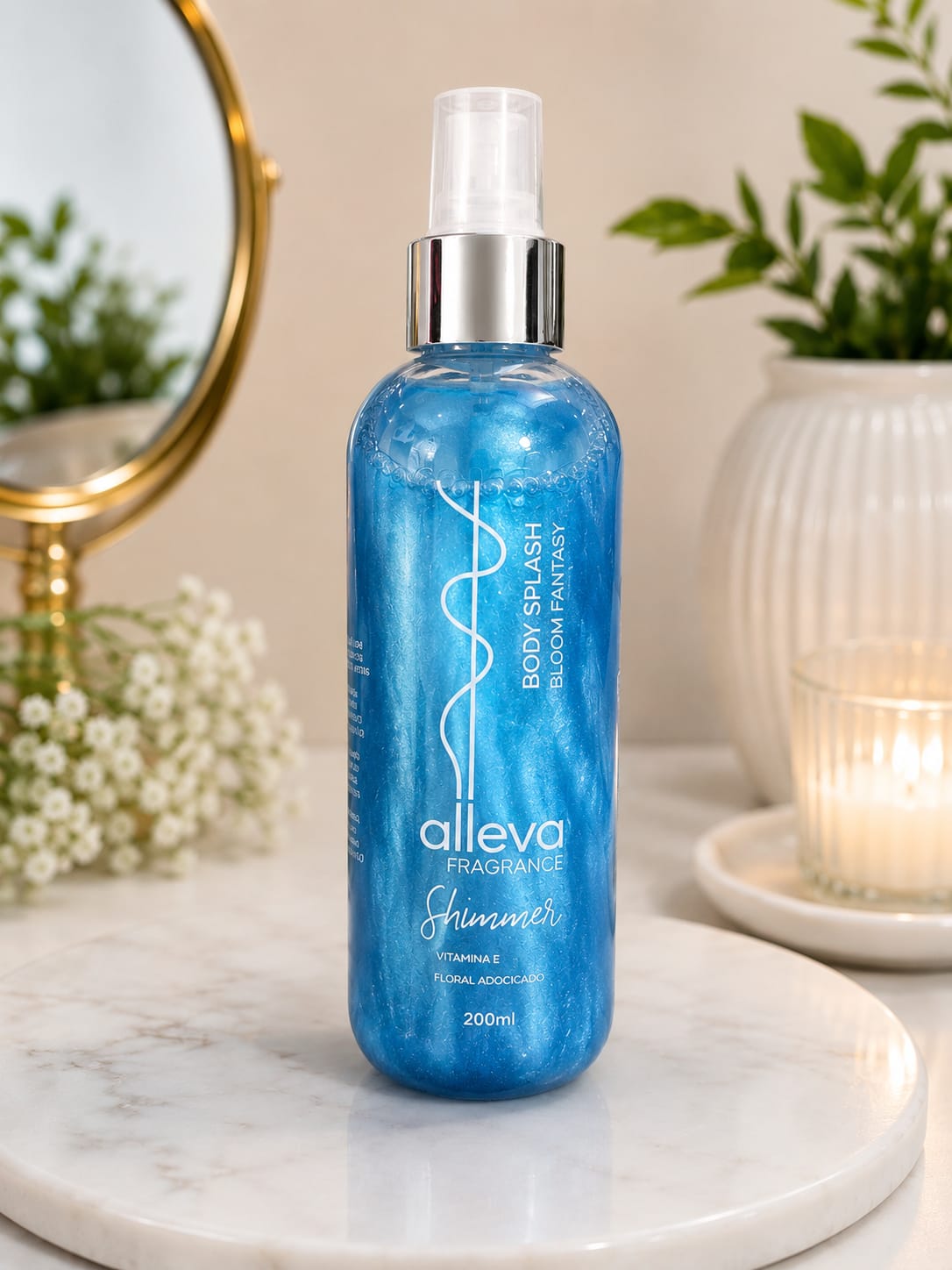 Body Splash Shimmer Bloom Fantasy Alleva Fragrance