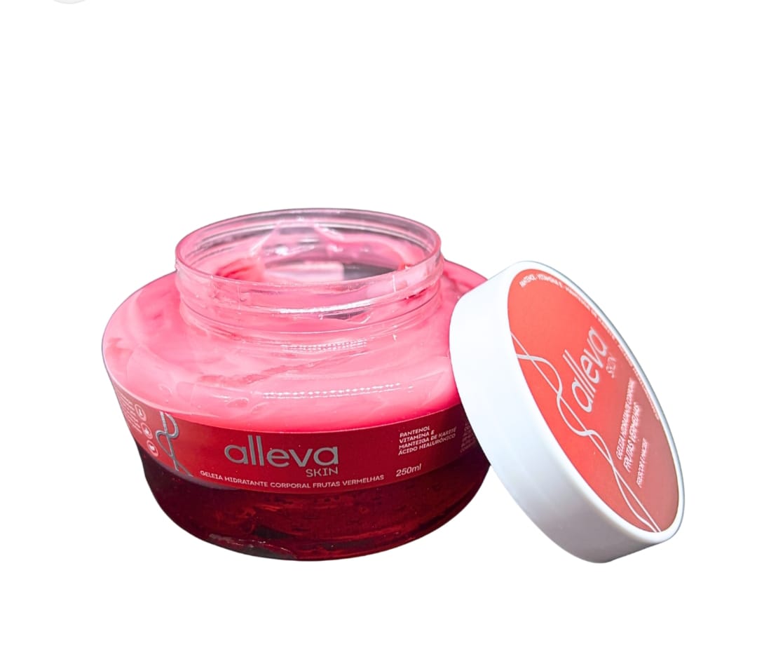 Geleia Hidratante Corporal Alleva Skin Frutas Vermelhas