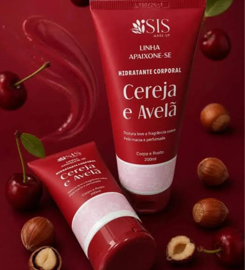 Hidratante Corporal SIS Make-Up Cereja e Avelã