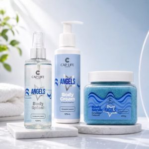 Kit Angels Cap Life Cosméticos – Rotina Completa de Cuidados/kit com 3 produtos