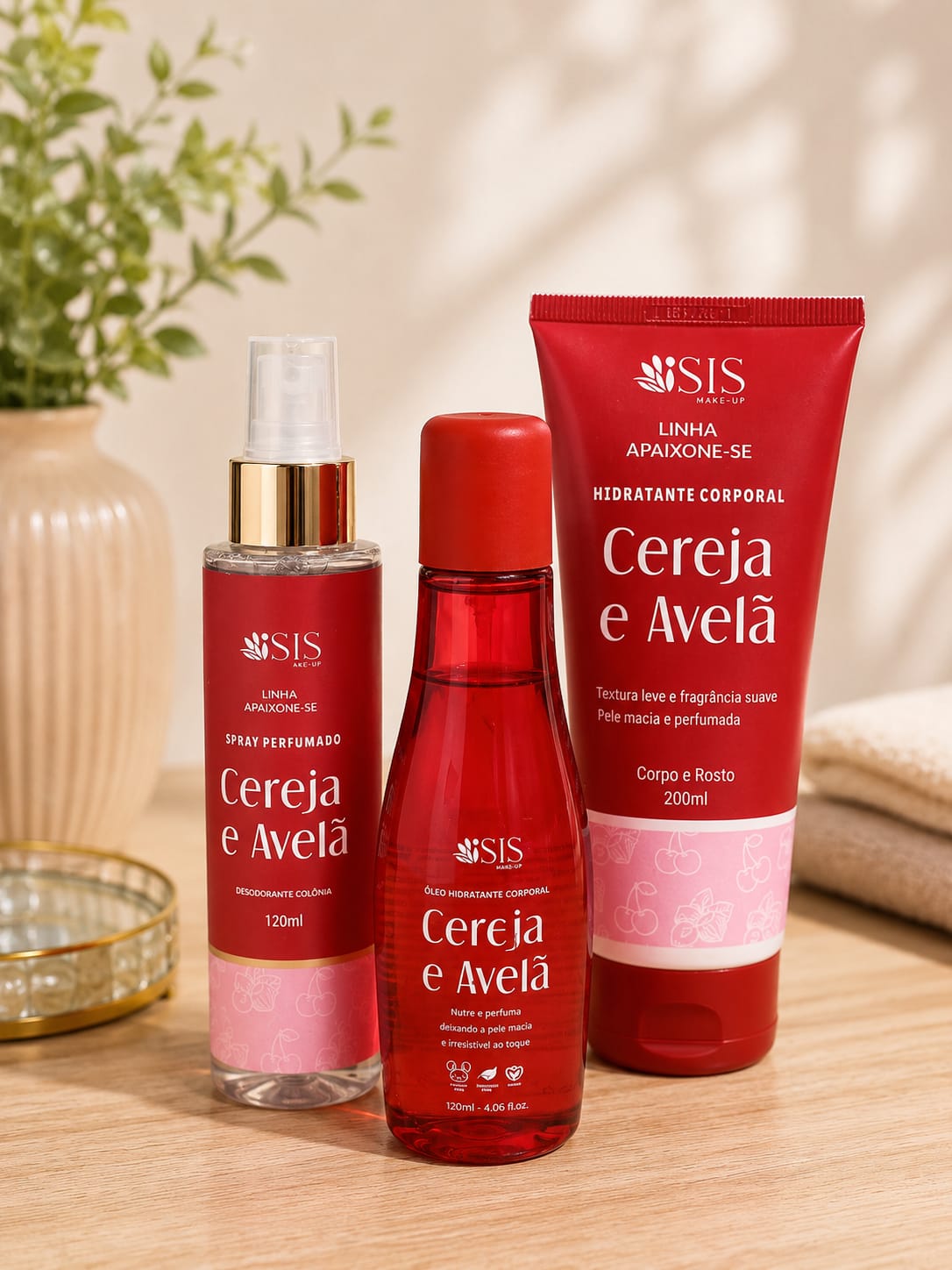 Kit SIS Make-Up Linha Apaixone-se – Cereja e Avelã